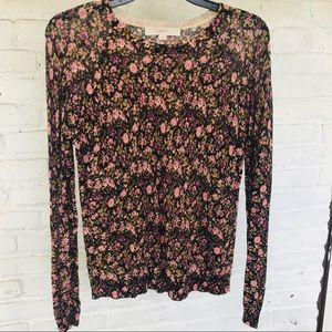 LOFT Floral Knit Sweater
